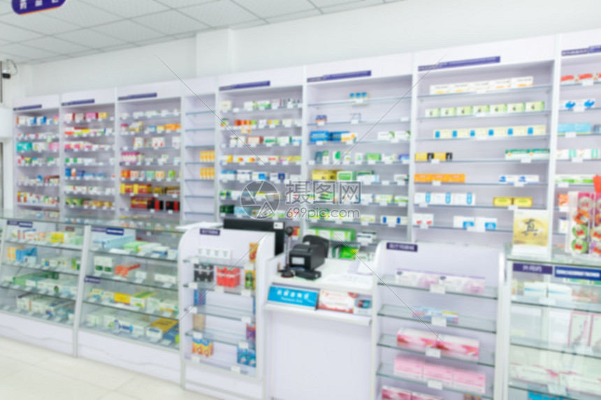 藥店貨架藥品展示